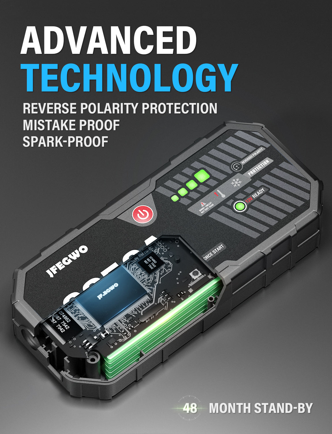 Banque de puissance de propulseur de batterie de voiture de démarreur de saut de JFEGWO 6250A